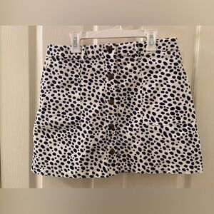 Mini Boden Button Through Dalmatian Spots Skirt Corduroy Size 15-16 years NWT